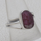 925 Sliver Ruby Ring