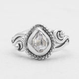 925 Sterling Silver Herkimer Quartz Rings