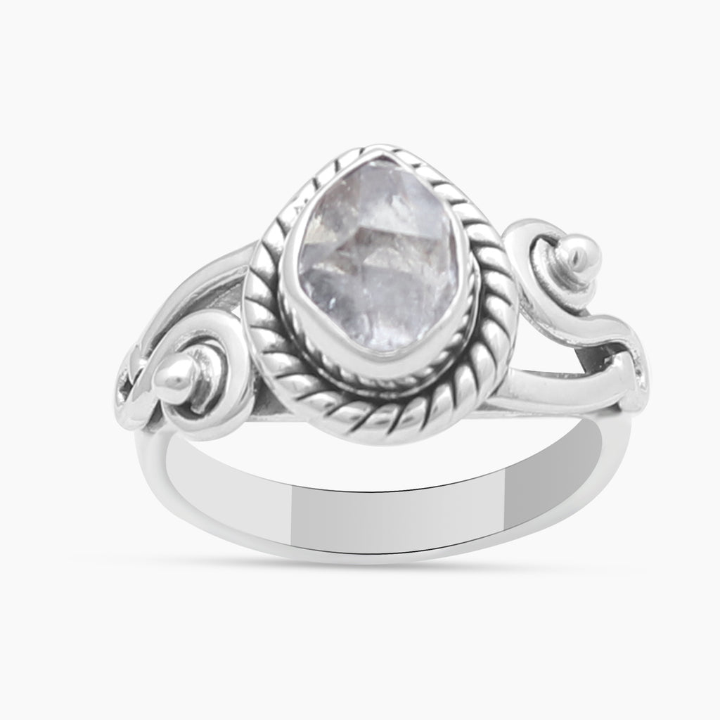 925 Sterling Silver Herkimer Quartz Rings