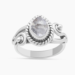 925 Sterling Silver Herkimer Quartz Rings