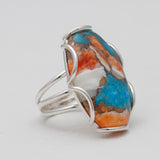 Turquoise Spiny Oyster 925 Sterling Silver Rings