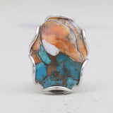 Turquoise Spiny Oyster 925 Sterling Silver Rings