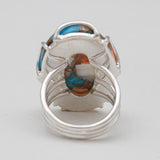 Turquoise Spiny Oyster 925 Sterling Silver Rings