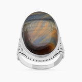 Tiger Eye Silver Rings