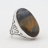 Tiger Eye Silver Rings