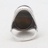 Tiger Eye Silver Rings