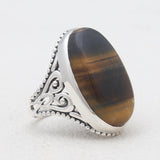 Tiger Eye Silver Rings