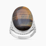 Tiger Eye Silver Rings