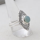 Aquamarine Silver Ring