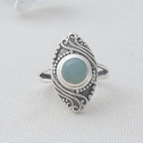 Aquamarine Silver Ring