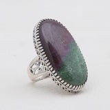 Turquoise Spiny Oyster Silver Rings