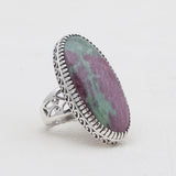 Turquoise Spiny Oyster Silver Rings