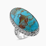 Turquoise Spiny Oyster Silver Rings