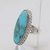 Turquoise Spiny Oyster Silver Rings