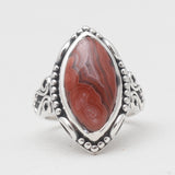 Crazy Lace Agate Silver Rings