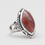 Crazy Lace Agate Silver Rings
