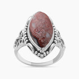 Crazy Lace Agate Silver Rings