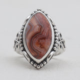 Crazy Lace Agate Silver Rings