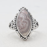 Crazy Lace Agate Silver Rings