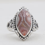 Crazy Lace Agate Silver Rings