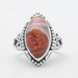 Crazy Lace Agate Silver Rings