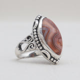 Crazy Lace Agate Silver Rings