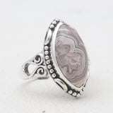 Crazy Lace Agate Silver Rings