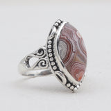 Crazy Lace Agate Silver Rings