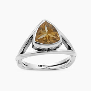 Citrine Silver Rings