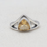 Citrine Silver Rings