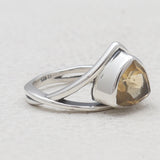 Citrine Silver Rings