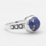 Natural Rainbow Moonstone Silver Rings