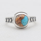 Natural Rainbow Moonstone Silver Rings