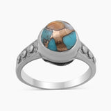 Natural Rainbow Moonstone Silver Rings