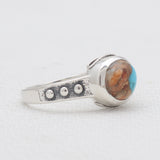Natural Rainbow Moonstone Silver Rings