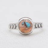 Natural Rainbow Moonstone Silver Rings