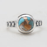 Natural Rainbow Moonstone Silver Rings