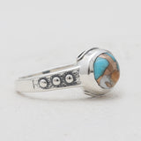 Natural Rainbow Moonstone Silver Rings