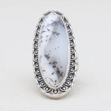 Blue Lace Agate Silver Designer Rings