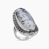 Blue Lace Agate Silver Designer Rings