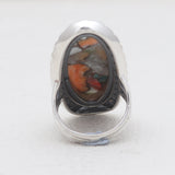 Blue Lace Agate Silver Designer Rings