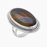 Dendritic Opal Silver Rings