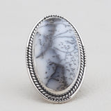 Dendritic Opal Silver Rings