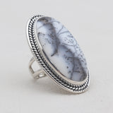 Dendritic Opal Silver Rings