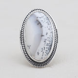 Dendritic Opal Silver Rings