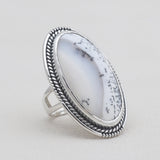 Dendritic Opal Silver Rings