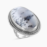 Dendritic Opal Silver Rings