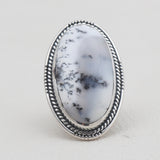 Dendritic Opal Silver Rings
