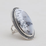 Dendritic Opal Silver Rings