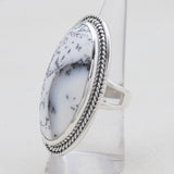 Dendritic Opal Silver Rings